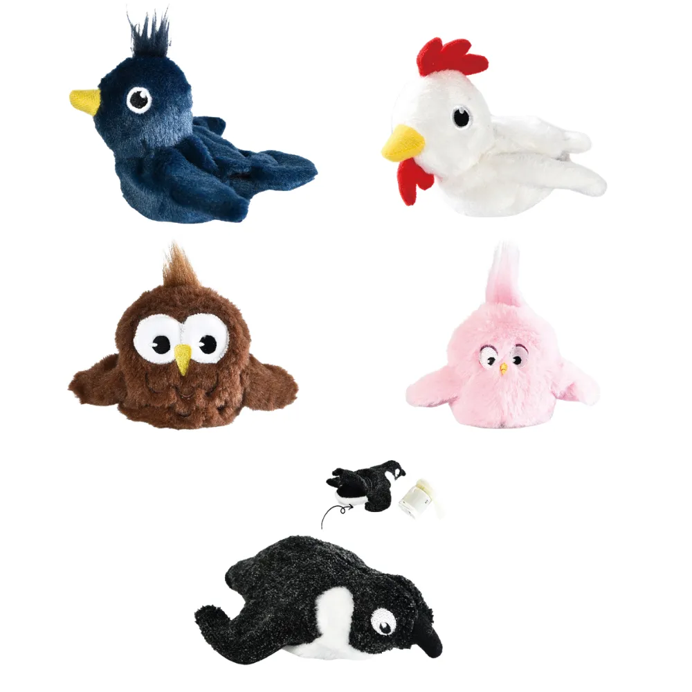 Interactive Smart Auto Moving Kicker Flappy Plush Catnip Electric Cat Bird Toy