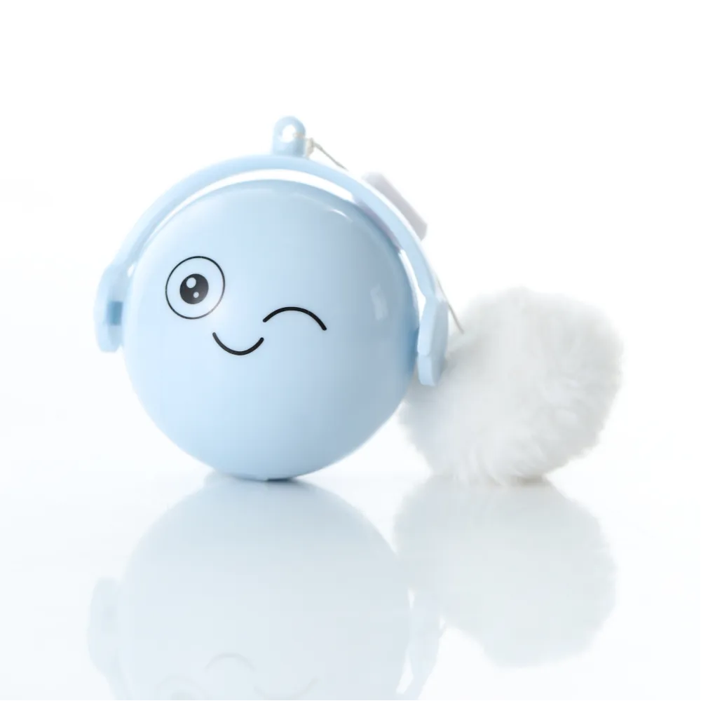 Cat Teaser Ball Toy Red Laser Rolling Ball Toy with Feather