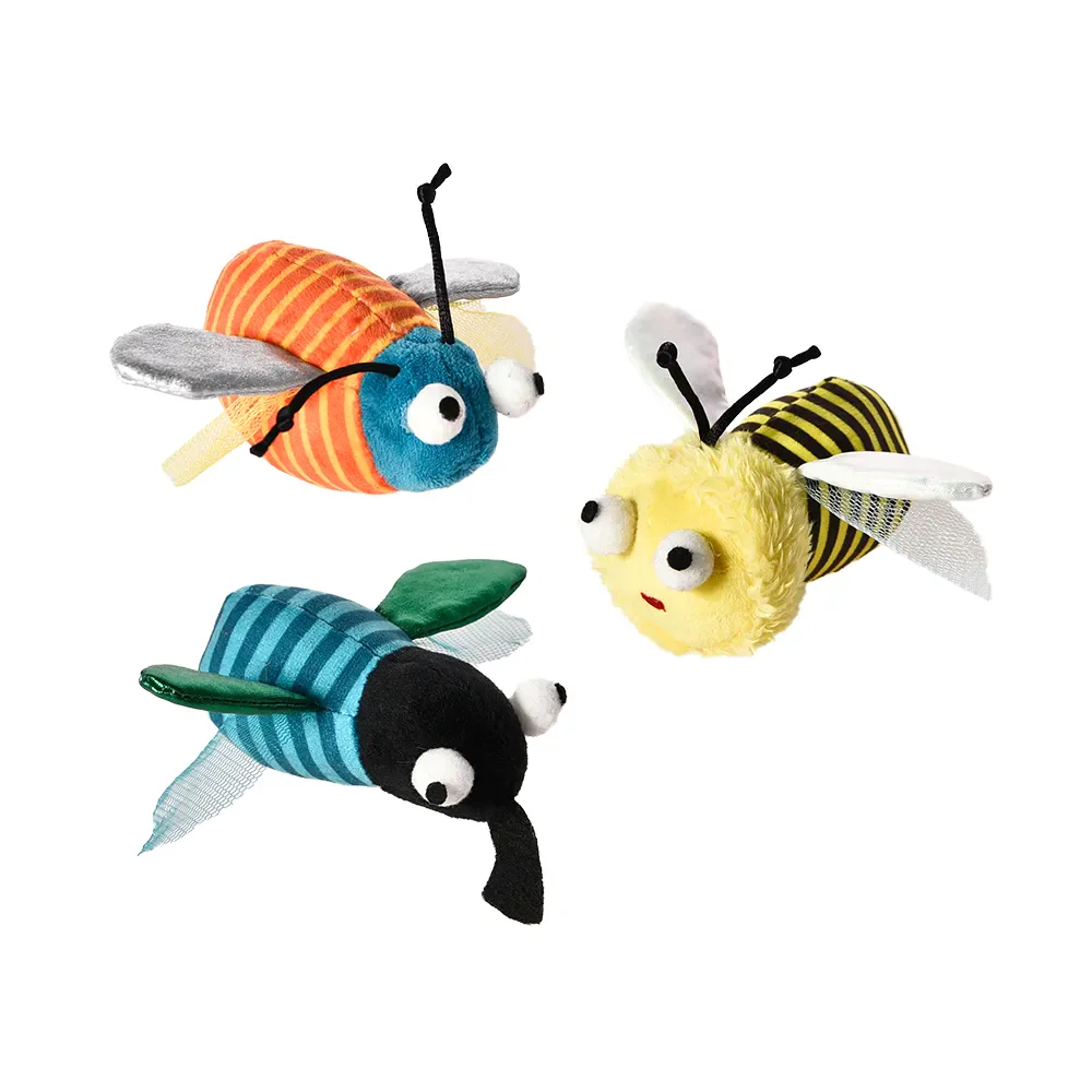 Interactive Smart Automatic Swings Sound Soft Plush Electric Insect Cat Toy