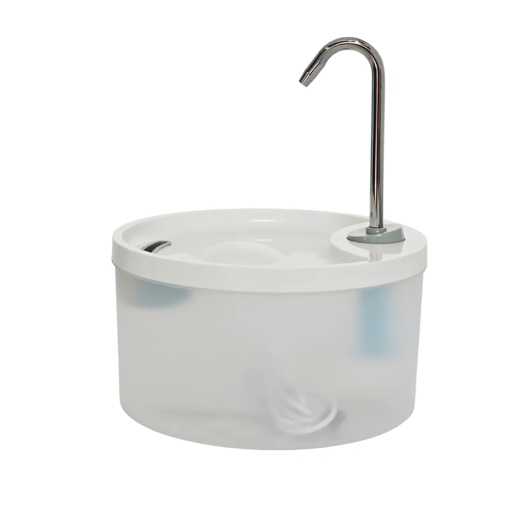 3.2L Capacity USB Cycle Filtered White Plastic Pet Drinking Fountain