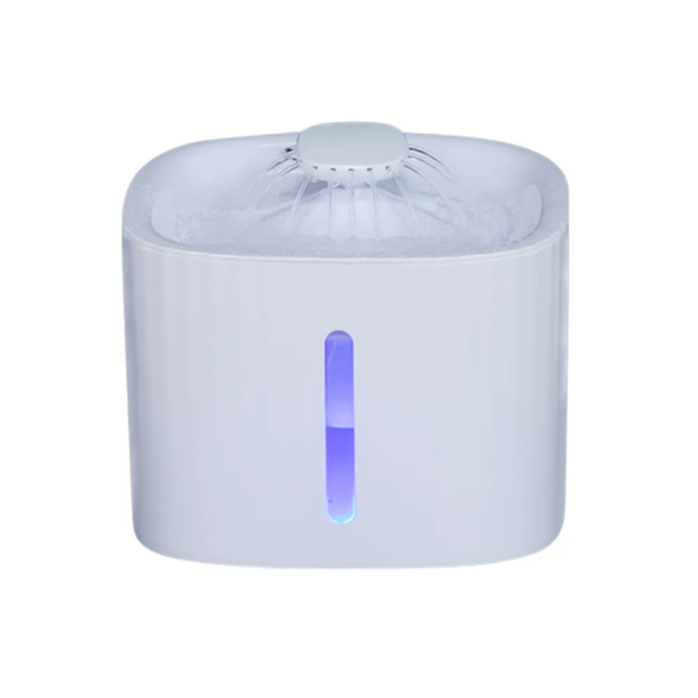 White PP Cat Automatic Water Dispenser Quiet Pet Water Fountain