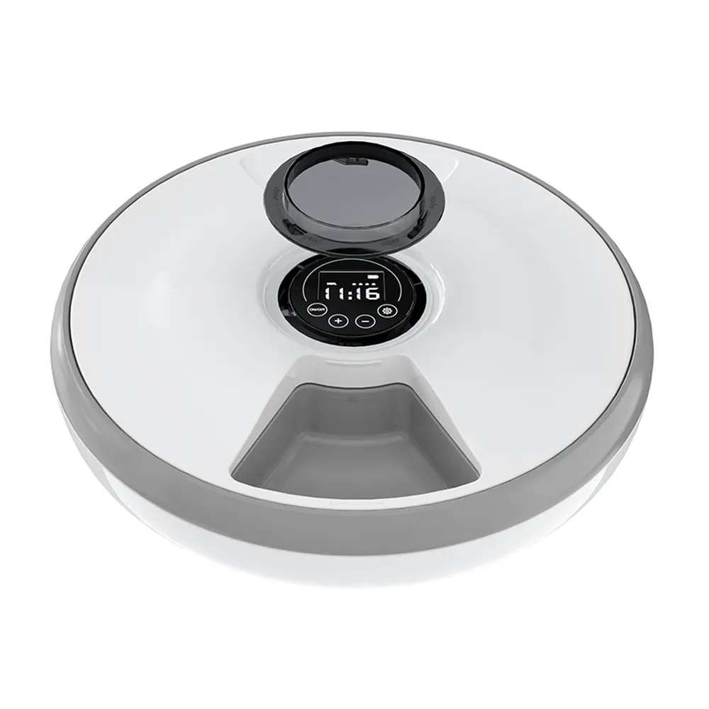 6 Meal Timed Automatic Pet Feeder Auto Food Dispenser For Indoor Pets