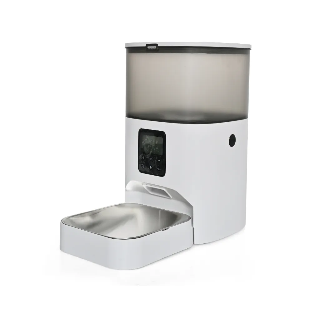 4L Dual Power Supply Display Screen Voice Recording Timed Smart Dog Feeder
