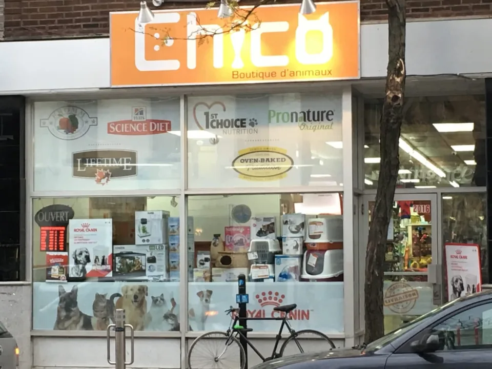 Boutique d’Animaux Chico storefront in Montreal, Canada